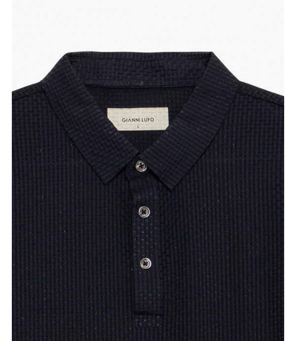 Polo athleisure con motivo 3D