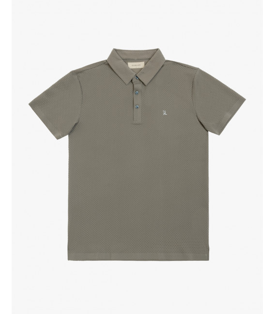 Athleisure polo shirt with 3D pattern