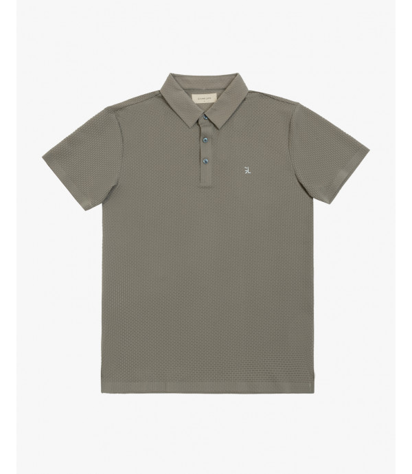 Polo athleisure con motivo 3D