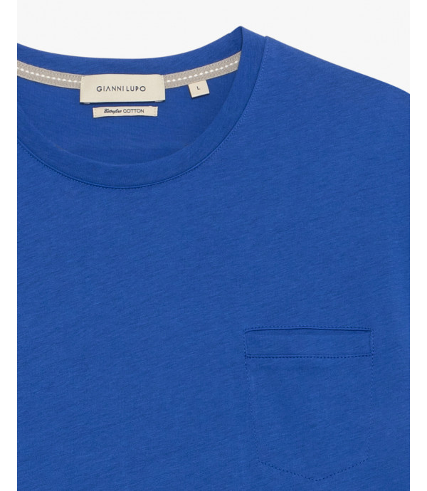 Extra-fine cotton t-shirt with pocket