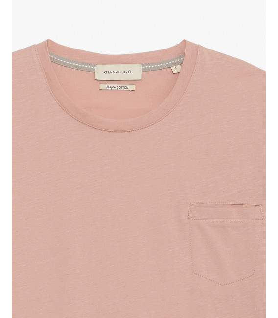 Extra-fine cotton t-shirt with pocket