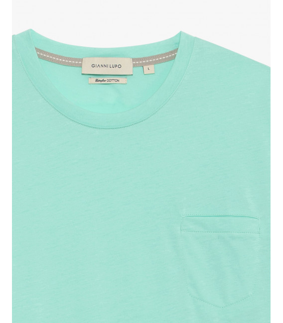 Extra-fine cotton t-shirt with pocket