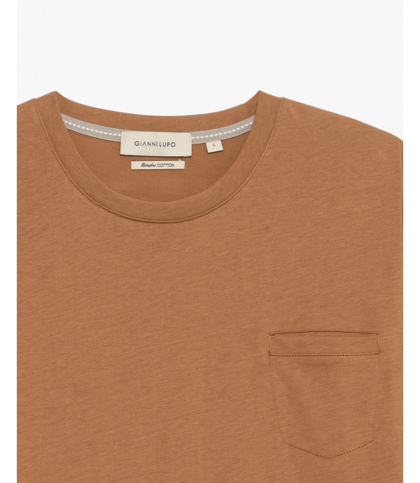 Extra-fine cotton t-shirt with pocket