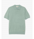 Muscle fit knitted polo shirt