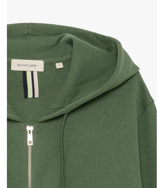 Felpa con zip e cappuccio