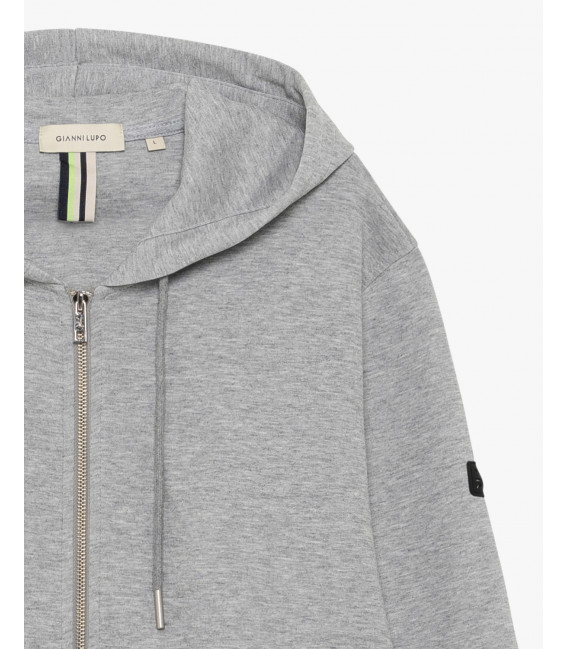 Felpa con zip e cappuccio