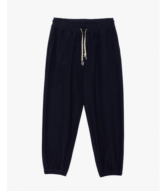 Textured joggers with double drawstring