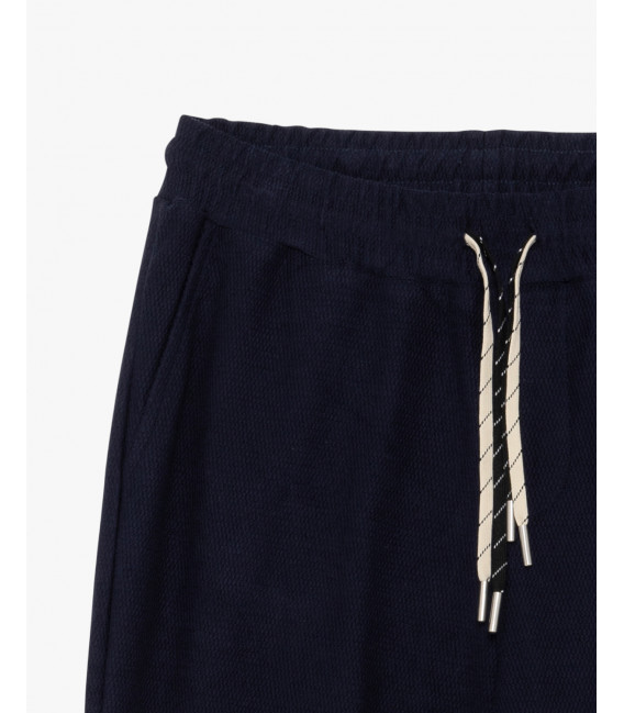Textured joggers with double drawstring