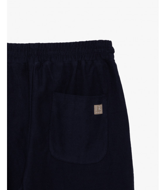 Textured joggers with double drawstring