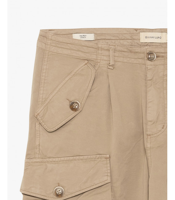 Wide leg cargo trousers