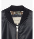 Faux-leather bomber jacket