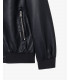 Faux-leather bomber jacket