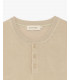 Knitted mandarin collar polo shirt