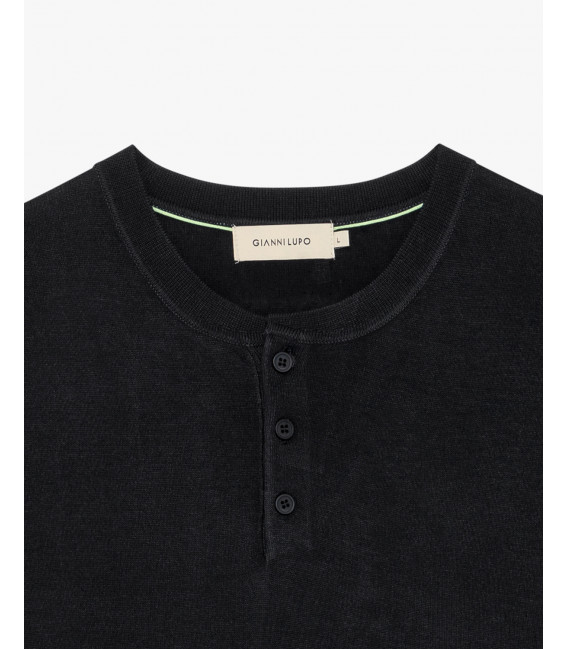 Polo in maglia collo coreano