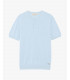 Knitted mandarin collar polo shirt