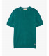Knitted mandarin collar polo shirt