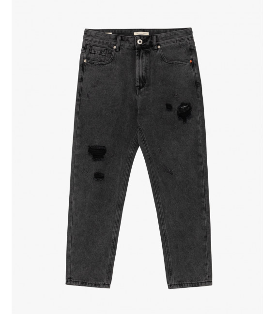 MIKE carrot cropped fit jeans with rips