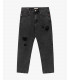 MIKE carrot cropped fit jeans with rips