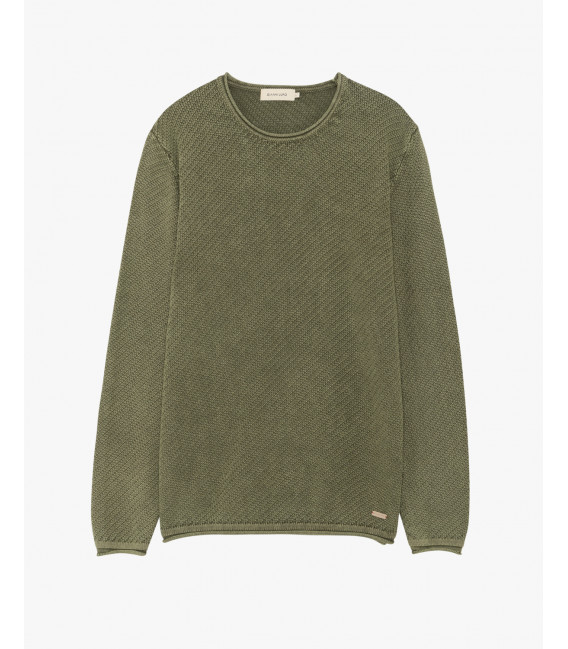 Textured cotton sweater