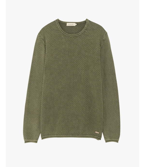 Textured cotton sweater