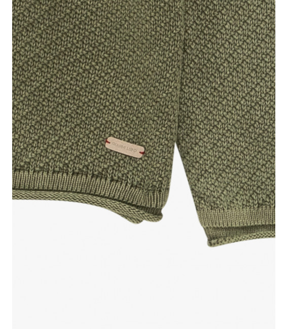 Textured cotton sweater
