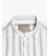 Mandarin collar shirt with stripes