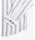Mandarin collar shirt with stripes
