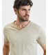 Moroccan neck t-shirt with buttons