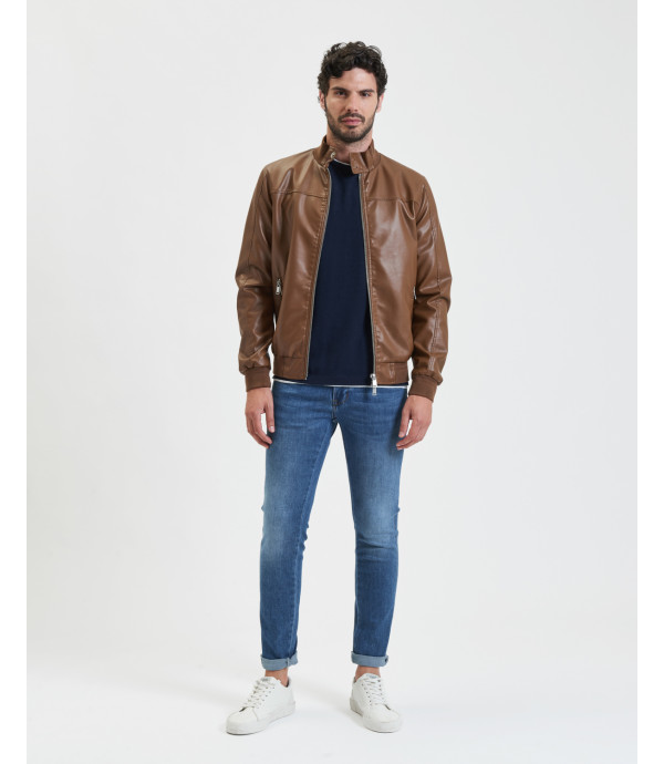 Textured t-shirt in cotton