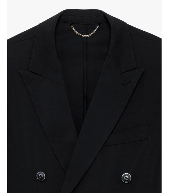 Wrinkle-free double breasted blazer