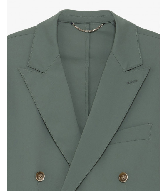 Wrinkle-free double breasted blazer