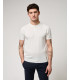 Knitted mandarin collar polo shirt