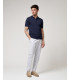 Muscle fit knitted polo shirt