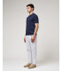 Muscle fit knitted polo shirt