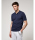 Muscle fit knitted polo shirt