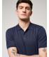 Muscle fit knitted polo shirt