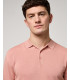 Muscle fit knitted polo shirt