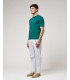 Muscle fit knitted polo shirt