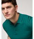 Muscle fit knitted polo shirt