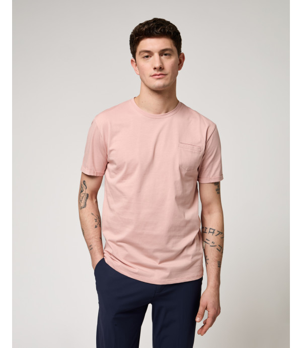 Extra-fine cotton t-shirt with pocket