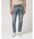GRANT carrot fit jeans with rips and patches