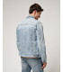 Denim jacket with rips