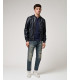 Faux-leather bomber jacket