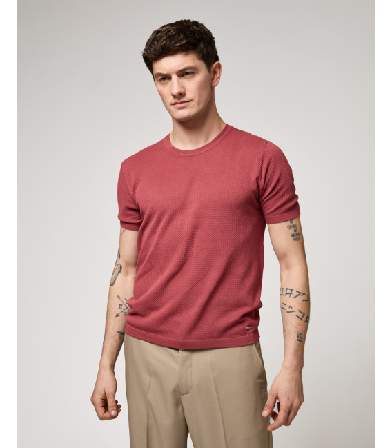 Knit textured t-shirt