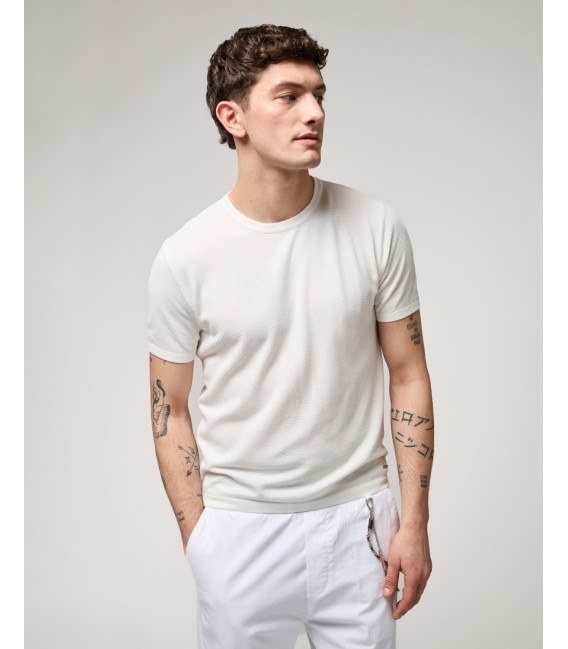 T-shirt in maglia texturizzata
