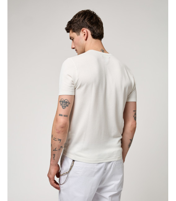 T-shirt in maglia texturizzata