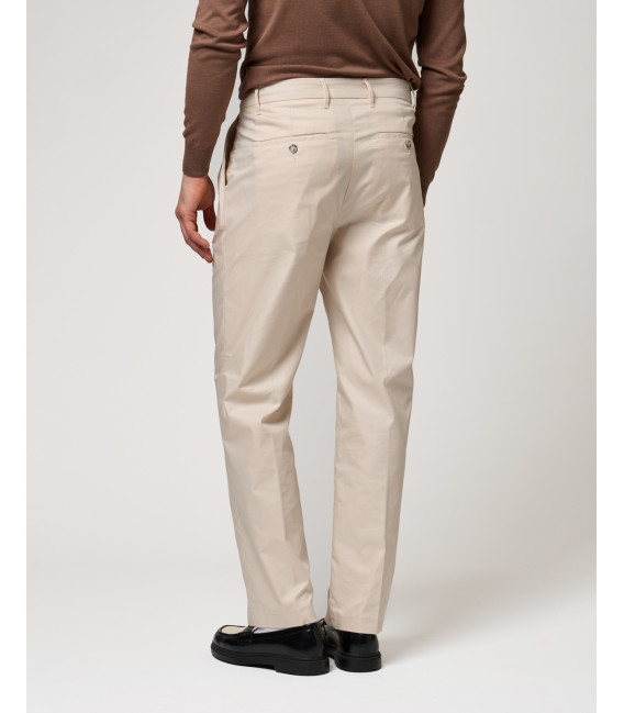 Wide leg trousers with double pleats