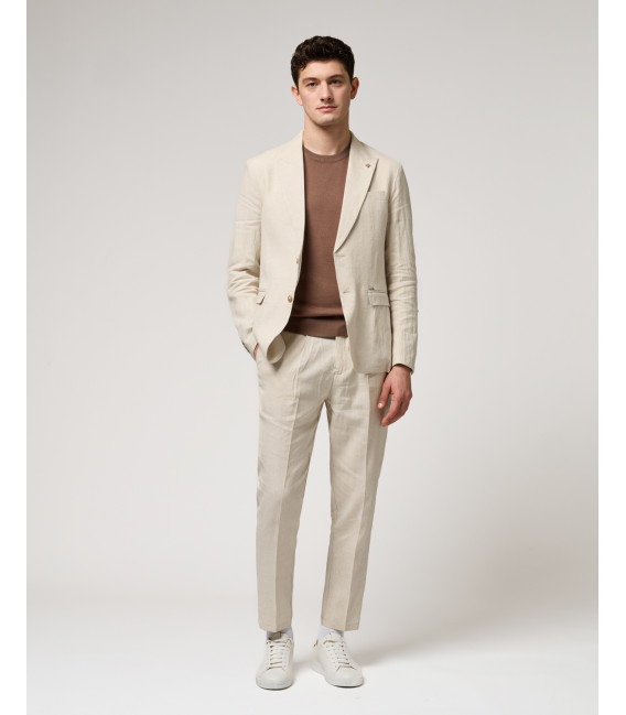 Relaxed fit linen suit