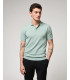 Muscle fit knitted polo shirt