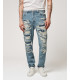 GRANT carrot fit jeans with evident rip&repair